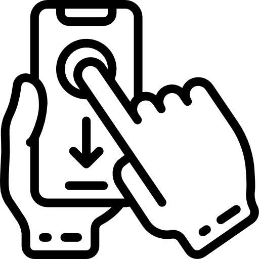 Smartphone hands and gestures iphone cellphone icon