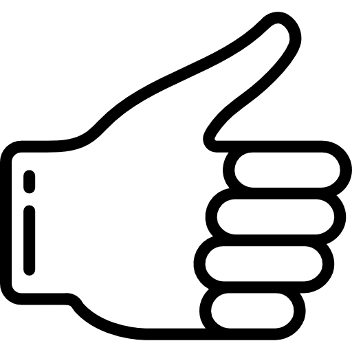 Thumb up useful hand gesture hand icon