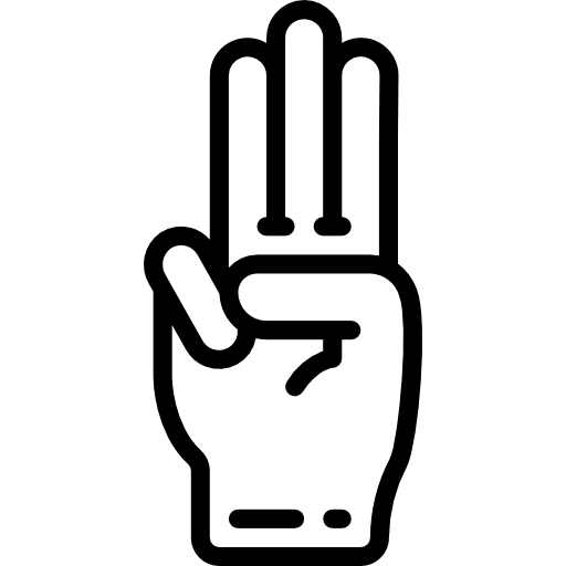 Salute gesture gestures fingers icon