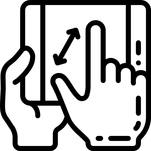 Tablet cursor touch screen finger icon