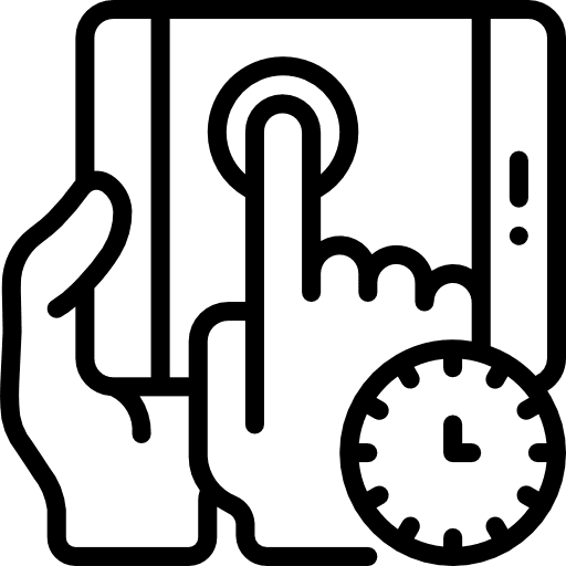 Tablet hand gesture finger hand icon