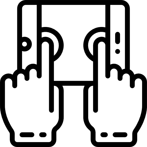 Tablet tablet hands and gestures finger icon