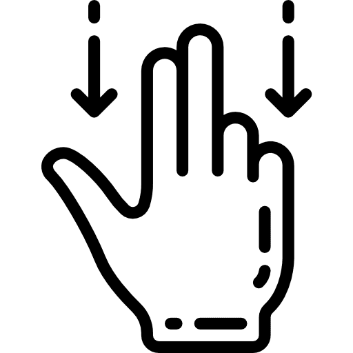 Drag gestures hands and gestures fingers icon