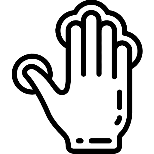 Tap body parts hands hand gesture icon