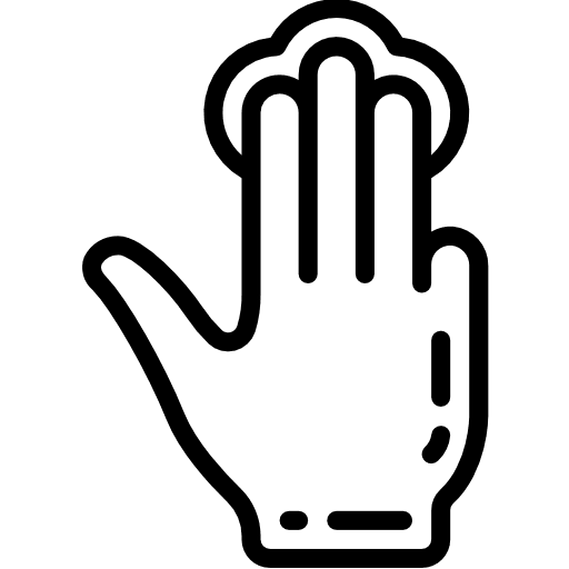 Tap hand gesture gestures hands icon