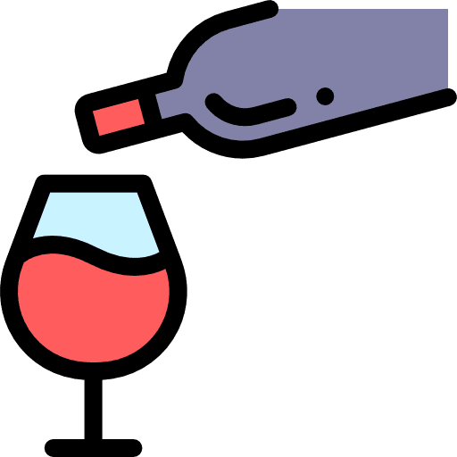 Wine beverage food celebration icon