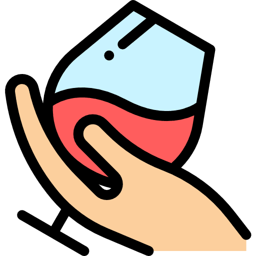 Wine bottles luxury food icon