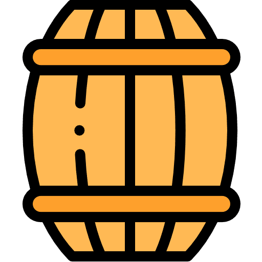 Barrel wine storage food and restaurant barrel icon