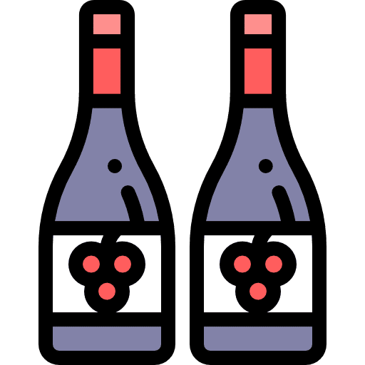 Wine food and restaurant wine celebration icon