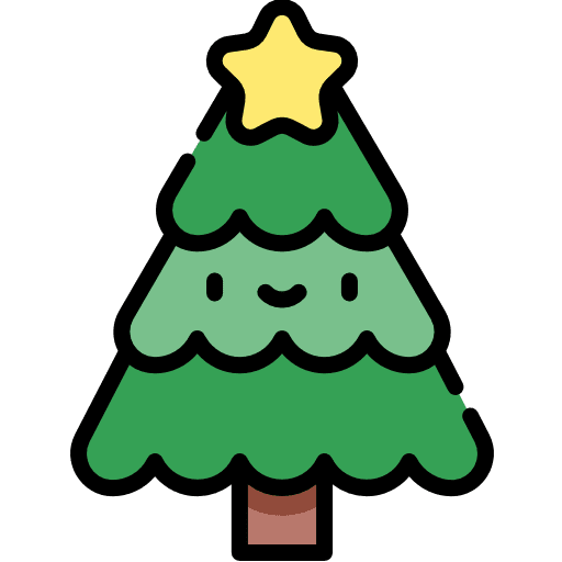 Christmas tree decoration forest pine icon