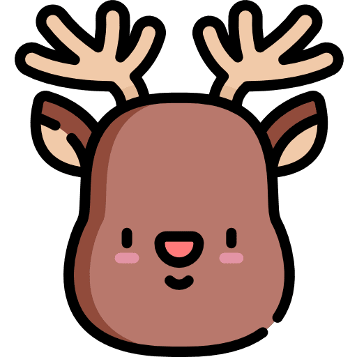Deer mammal animal christmas icon
