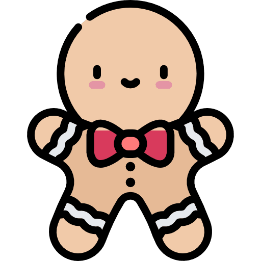 Gingerbread man cookie christmas sweet icon