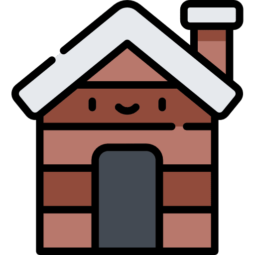 Cabin construction buildings home icon