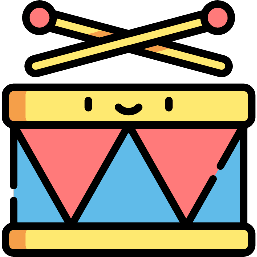Drum drum drumsticks percussion instrument icon