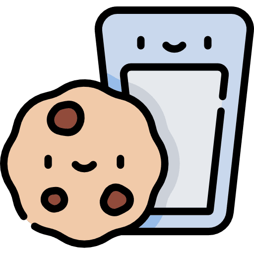 Cookie and milk breakfast cookie and milk food and restaurant icon