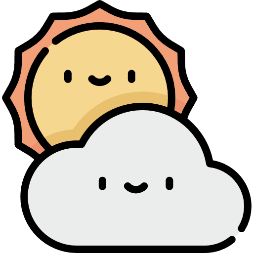 Cloudy meteorology sun cloudy icon