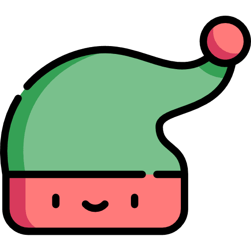 Santa hat xmas fashion tools and utensils icon