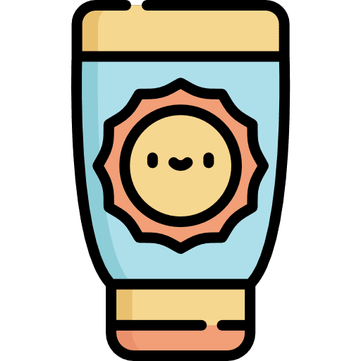 Sunscreen sunbathing bottle sun icon