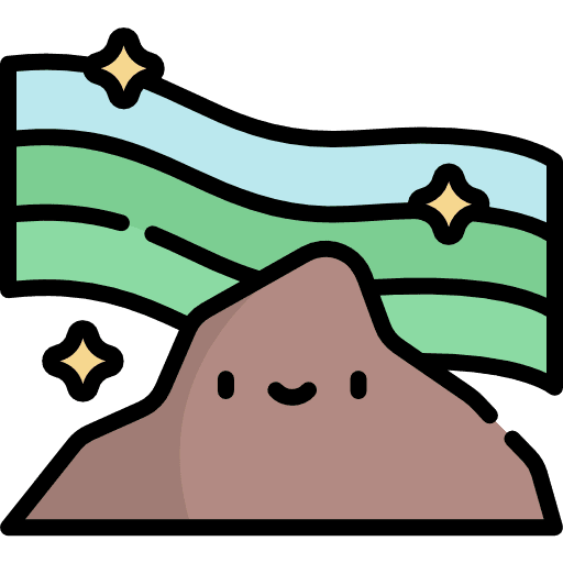 Northern lights night luminescence weather icon