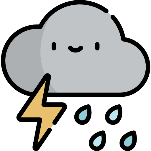 Storm bolt thunder rain icon