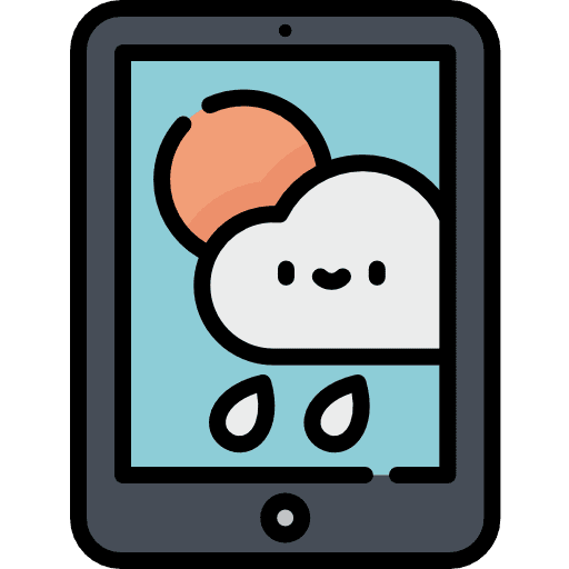 App cellphone weather rain icon