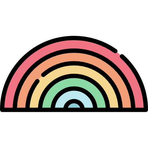 Rainbow spectrum rainbow climate icon