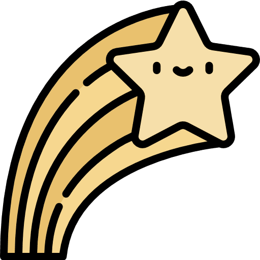 Star night shooting star weather icon