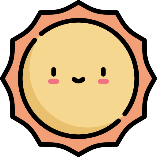 Sunny meteorology warm climate icon