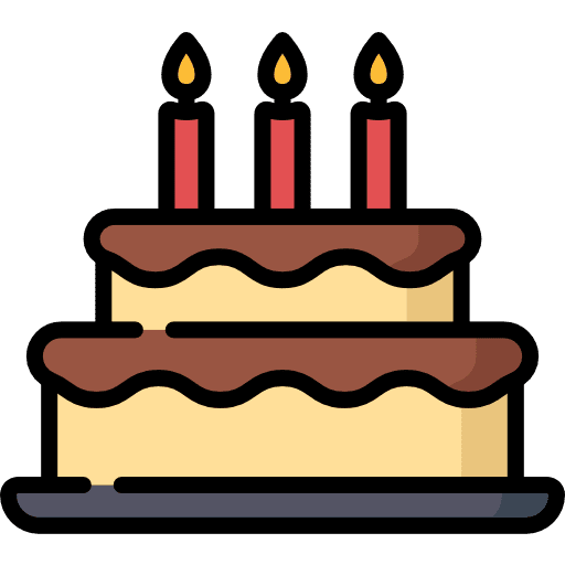 Birthday cake food sugar sweet icon