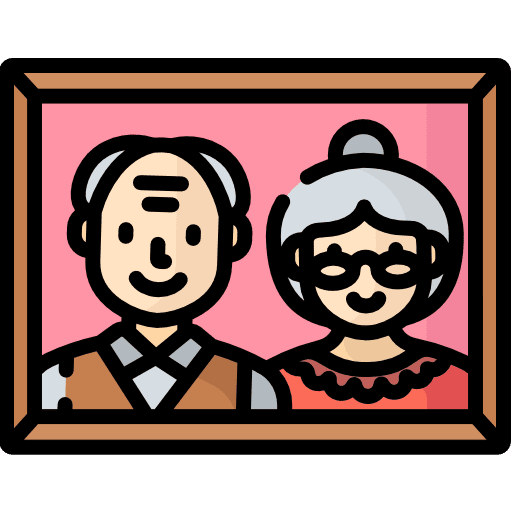 Grandparents family frame grandfather icon