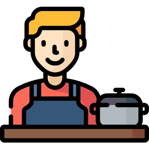 Husband food and restaurant chef man icon