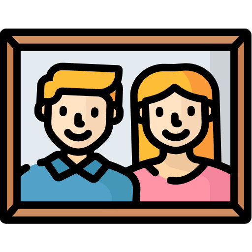 Photo frame photography couple photo icon