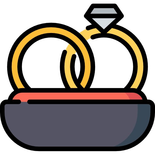 Wedding rings diamond fashion ring icon