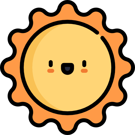 Sun baby smile sun icon