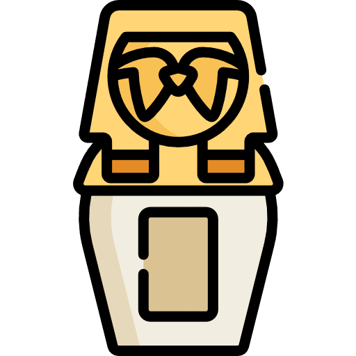 Canopic jar animal cultures mythology icon