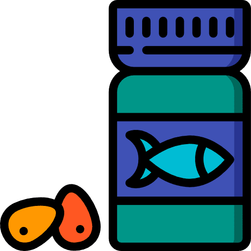 Cod fish pills healthcare and medical icon