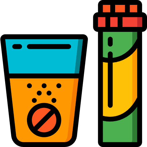 Effervescent healthcare medication drink icon