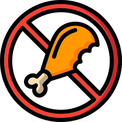 Meat chicken prohibited meat icon