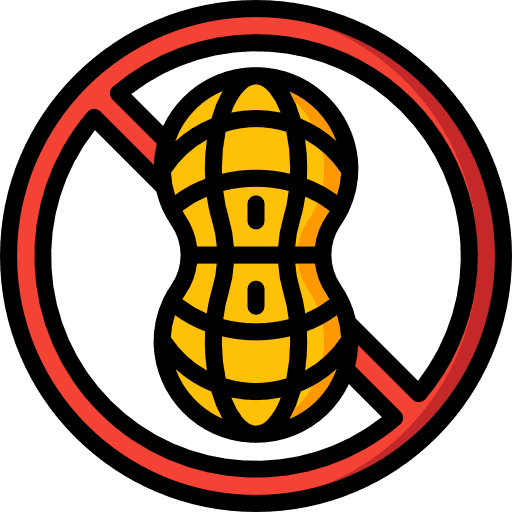 Nut food sign peanut free icon
