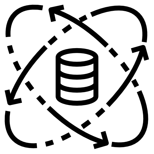 Data atom chart data analytics icon