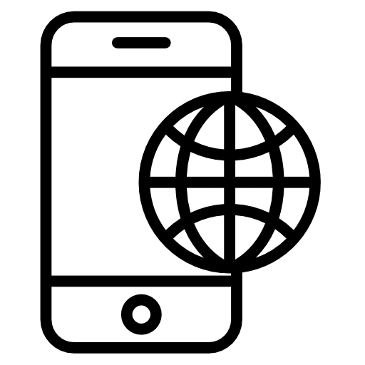 Data smartphone communications cellphone icon