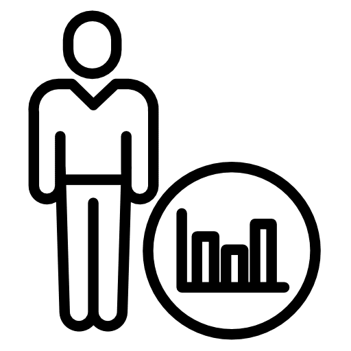 Graph data analytics stats bars icon