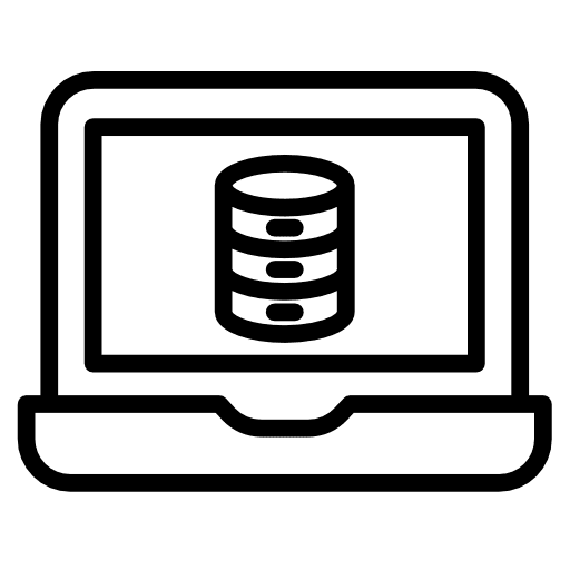 Laptop ui file storage cloud computing icon