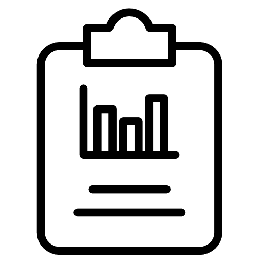 Clipboard files and folders charts clipboard icon