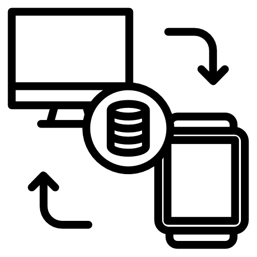 Computer database networking electronic icon