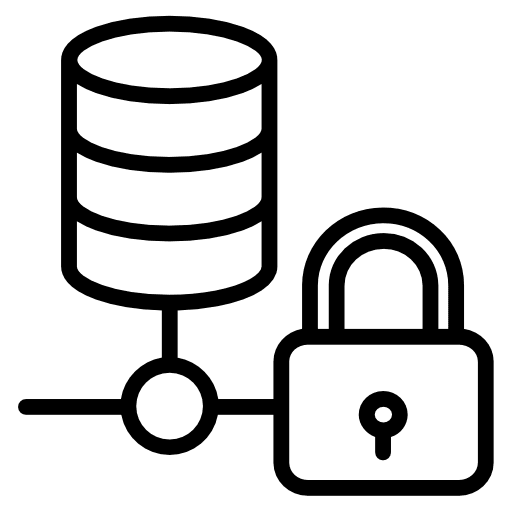 Data file storage padlock ui icon