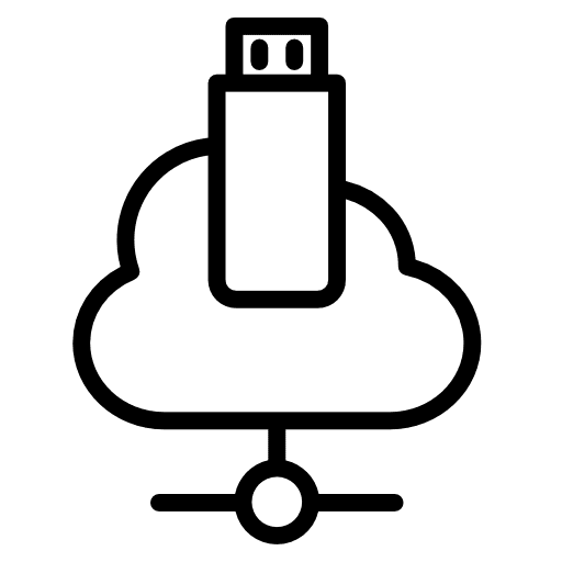 Cloud electronics storage storage drive icon