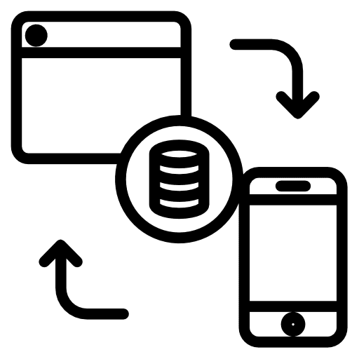 Data transfer smartphone multimedia cloud icon