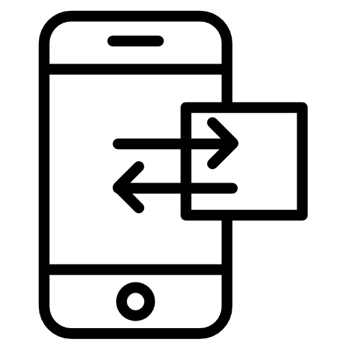 Data transfer data transfer arrows connection icon