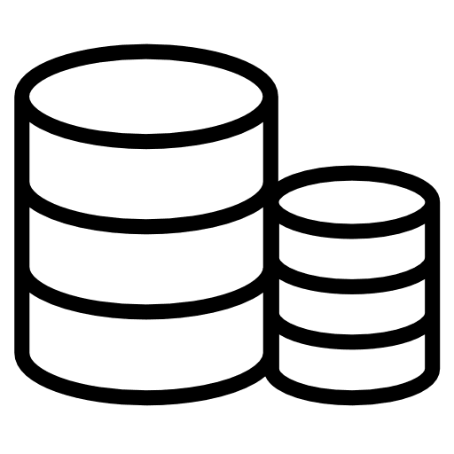 Database files servers technology icon